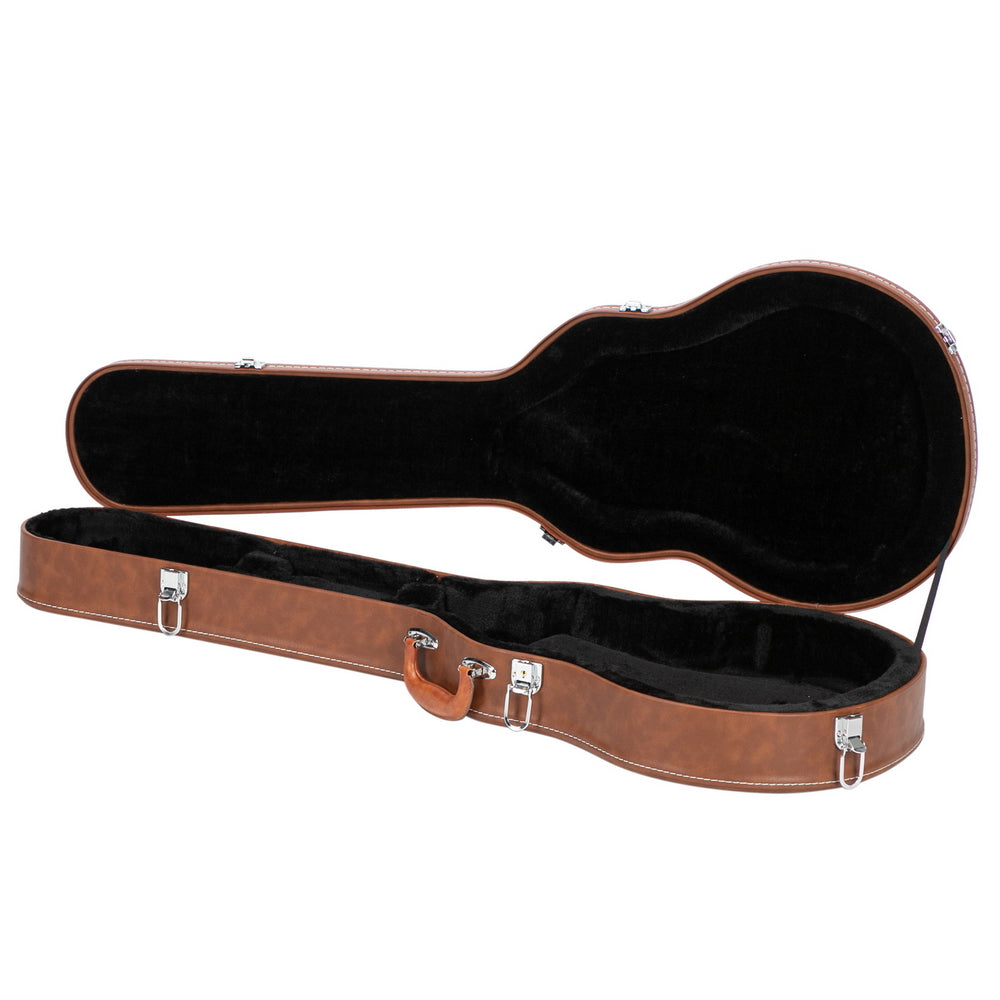 Szzzp Hard-Shell Electric Guitar Case for GLP Style Electric Guitar Bulge Surface - Brown