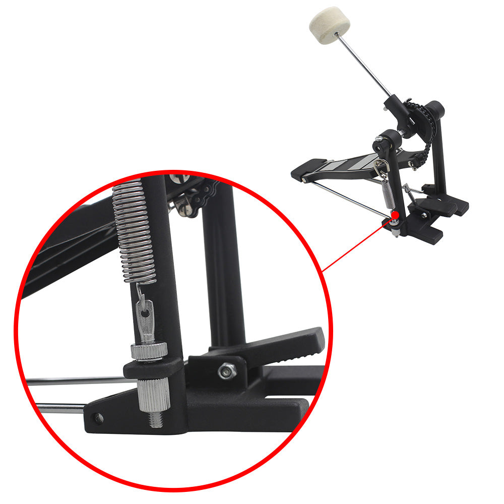 Szzzp Professional Drum Pedal Hammerhead for Adult Drum Set Black