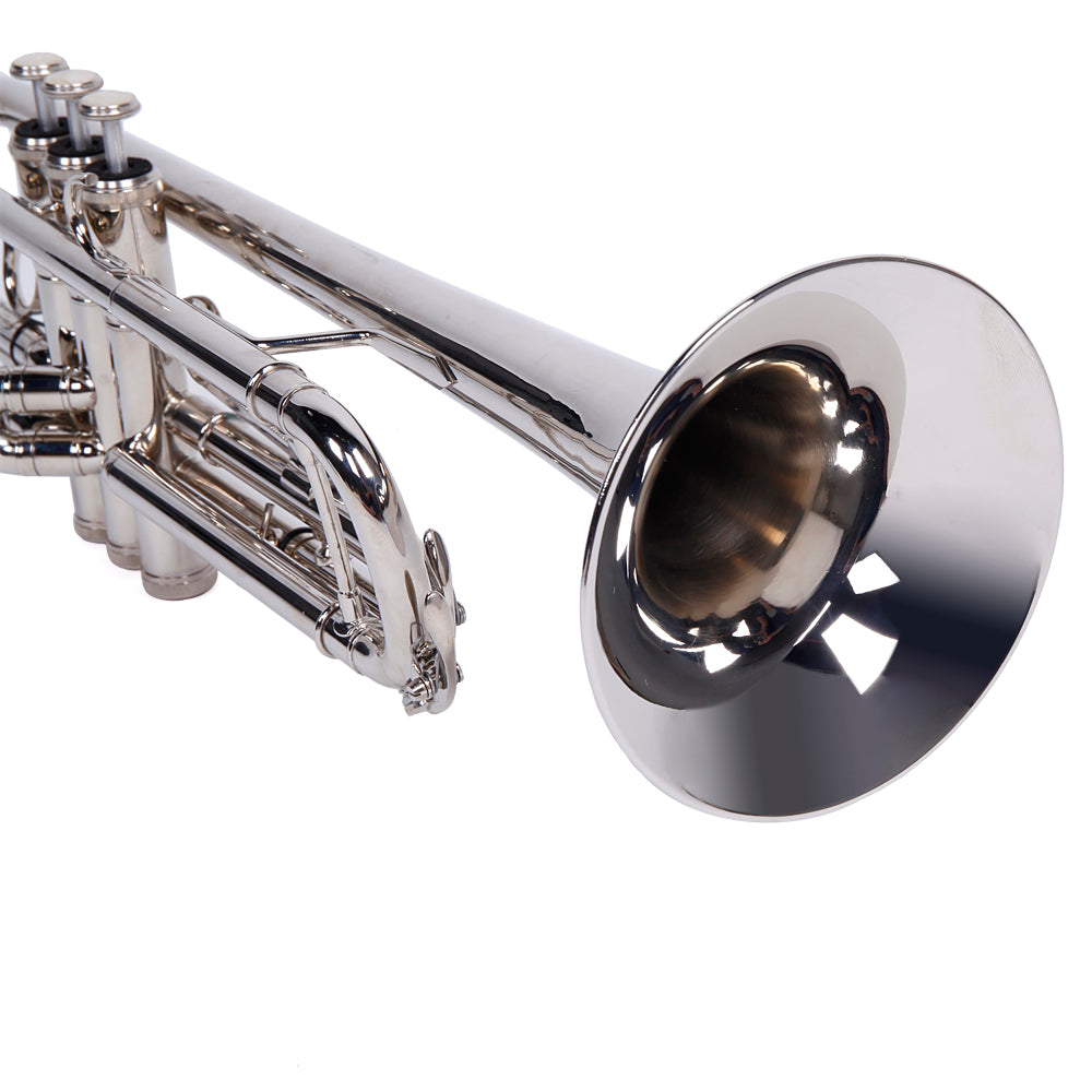 Szzzp Nickelplated Drop B Adjustable Trumpet Gloves Set Silver