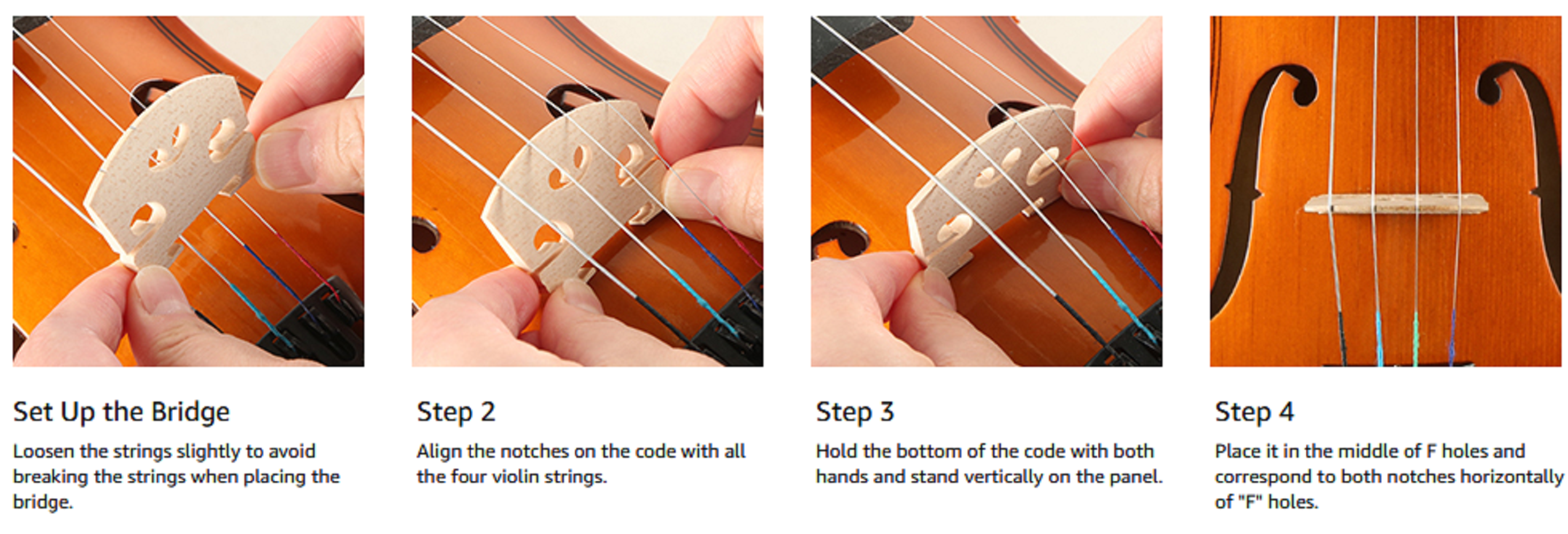 Szzzp 4/4 Acoustic Violin Case Bow Rosin Natural