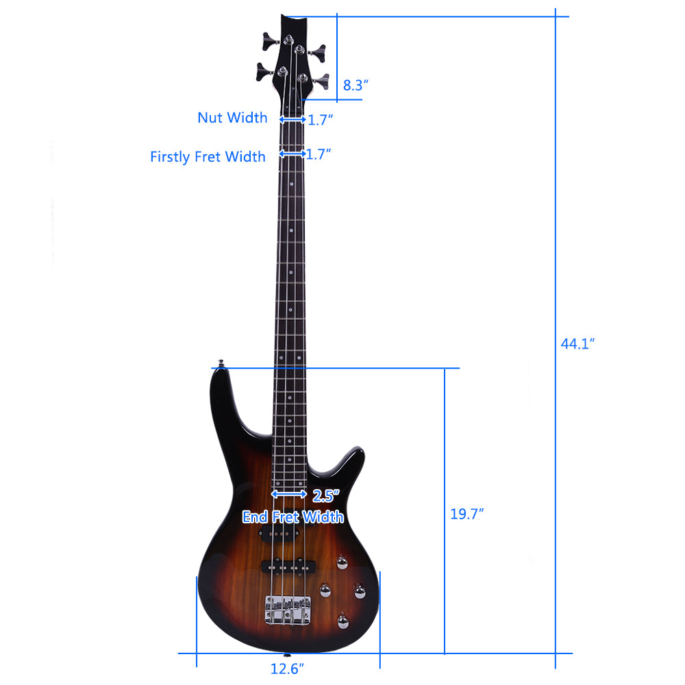 Szzzp Exquisite Stylish IB Bass with Power Line and Wrench Tool - Sunset