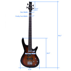 Szzzp Exquisite Stylish IB Bass with Power Line and Wrench Tool - Sunset