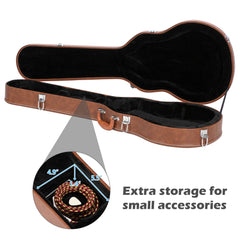 Szzzp Hard-Shell Electric Guitar Case for GLP Style Electric Guitar Bulge Surface - Brown