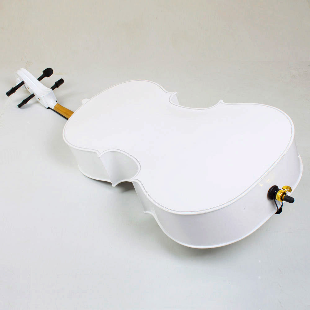 Szzzp 4/4 Wood Cello Bag Bow Rosin Bridge - White
