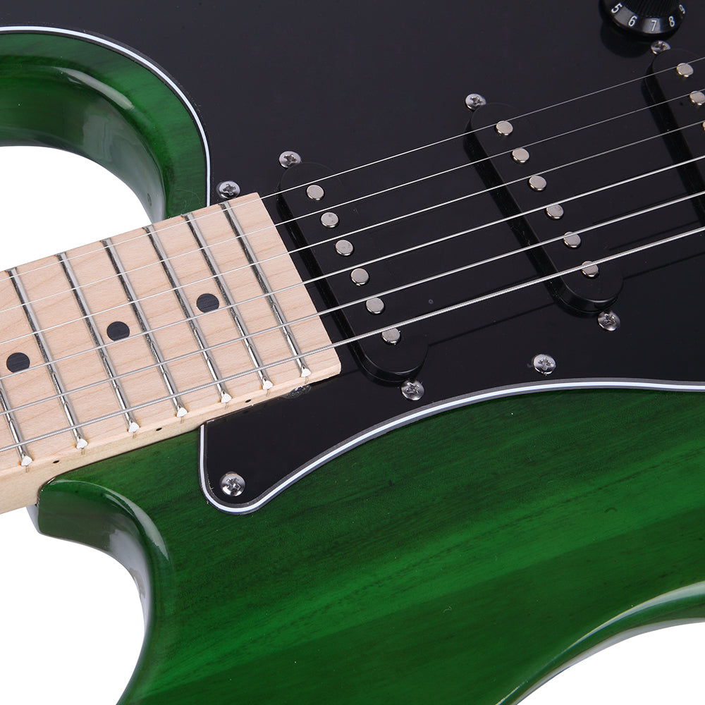 Szzzp ST Stylish Green Electric Guitar with Black Pickguard
