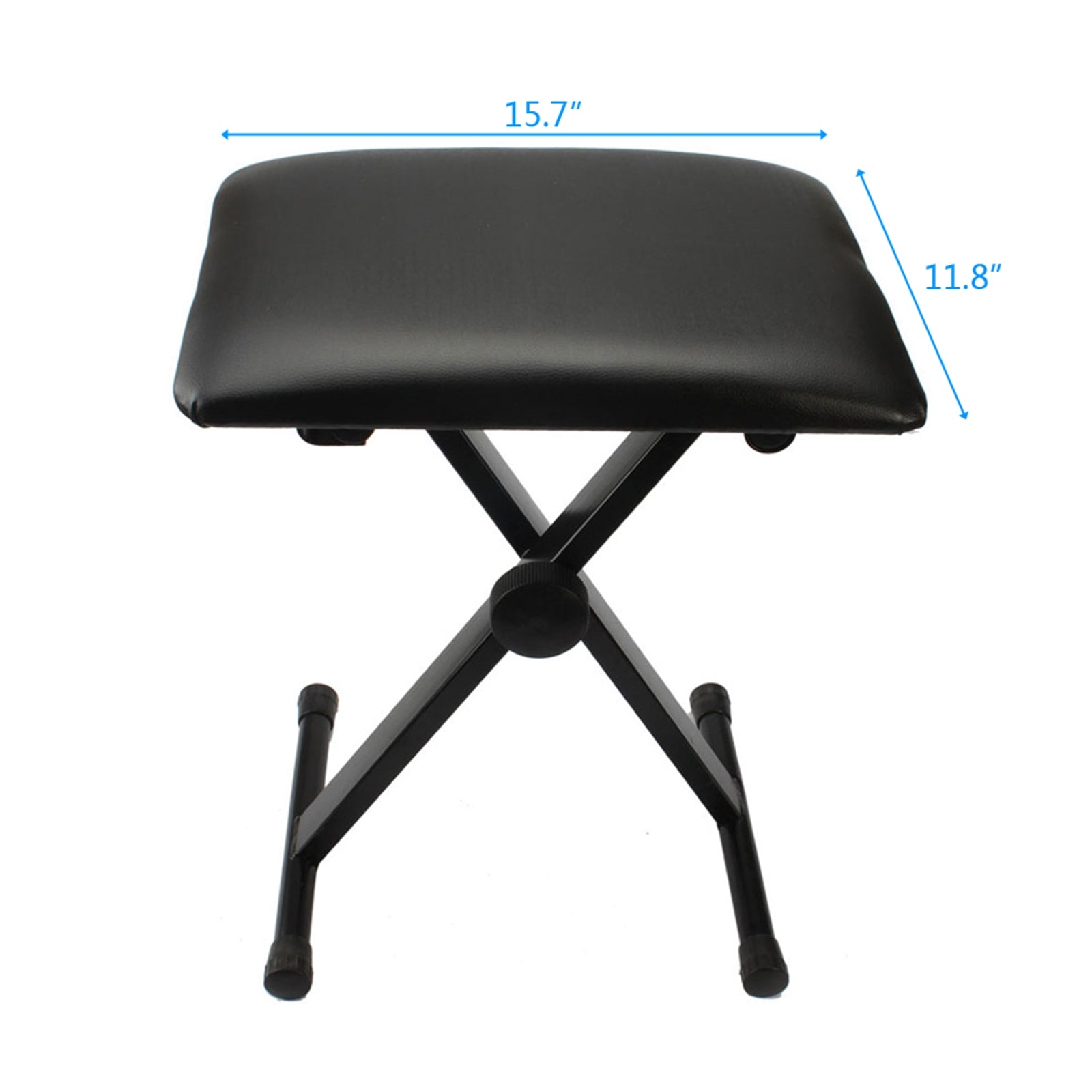 Szzzp Adjustable Folding Piano Bench Stool Seat Black