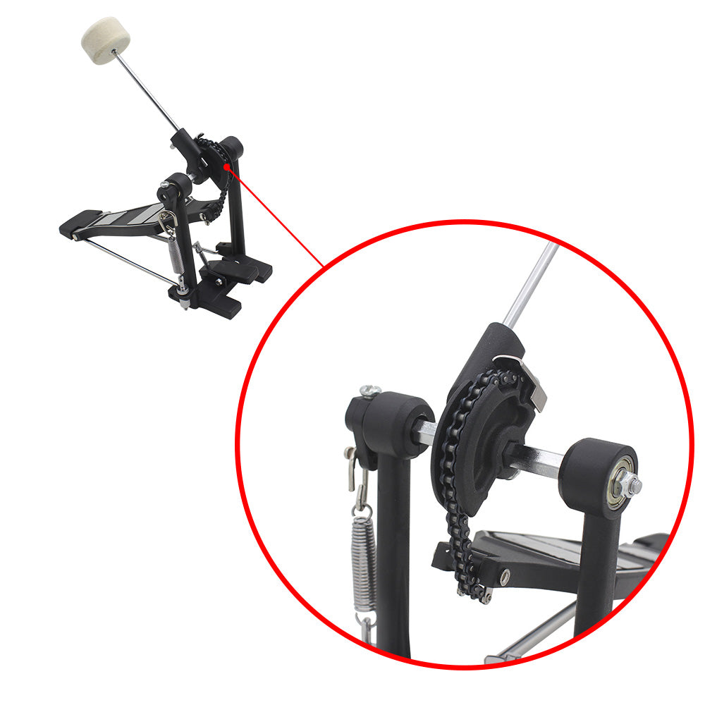 Szzzp Professional Drum Pedal Hammerhead for Adult Drum Set Black