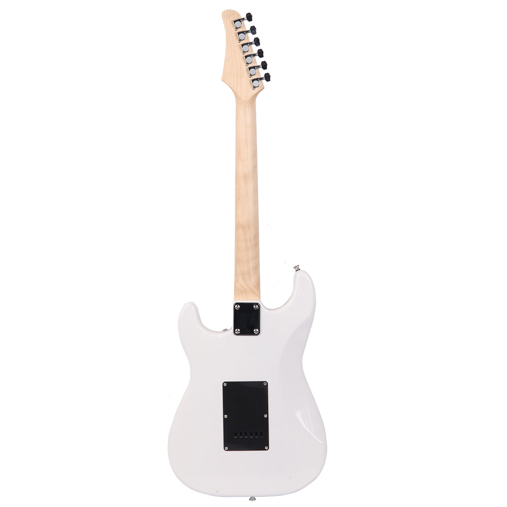 Szzzp ST Stylish Electric Guitar with Black Pickguard - White