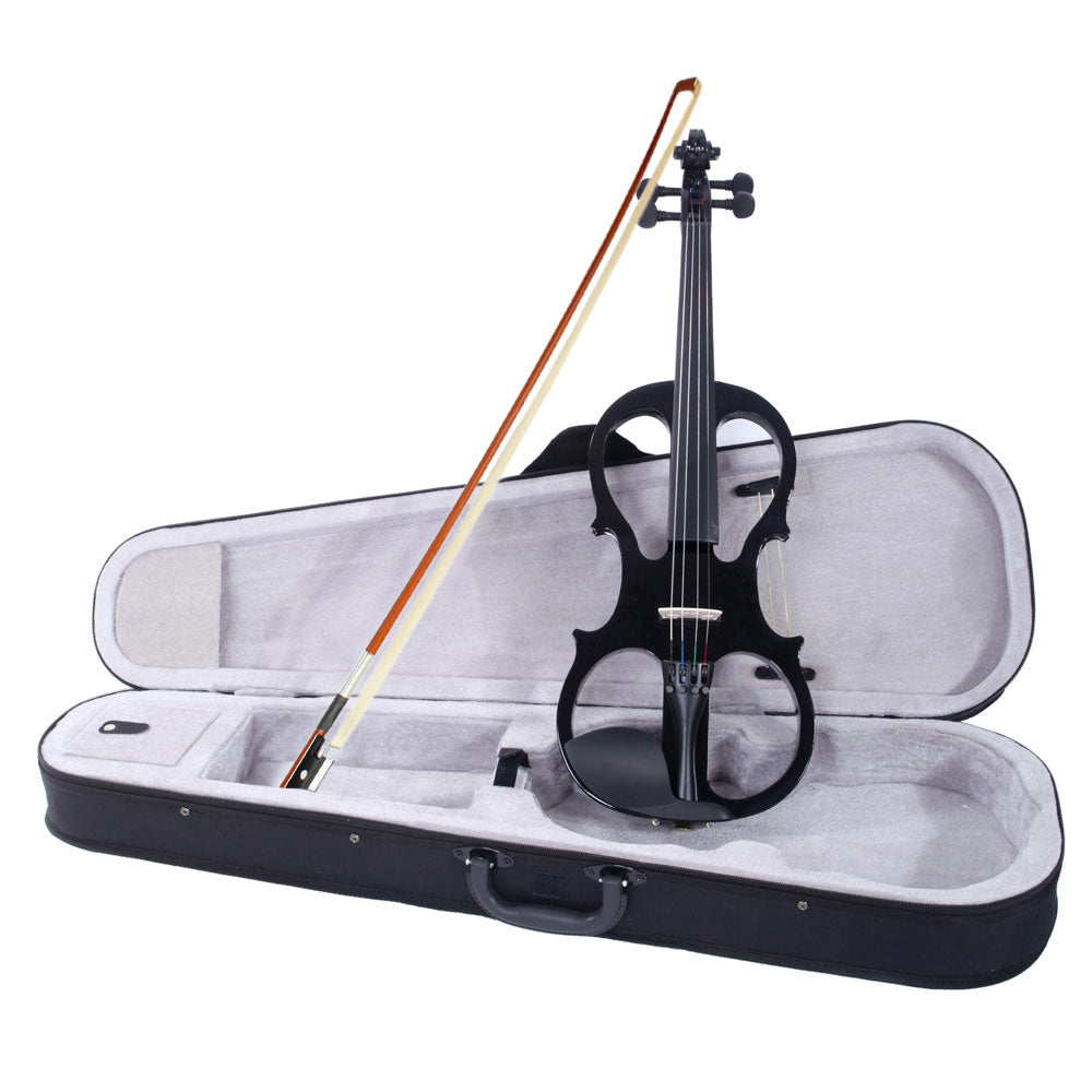 Szzzp 4/4 Electric Silent Violin Case Bow Rosin Headphone Connecting