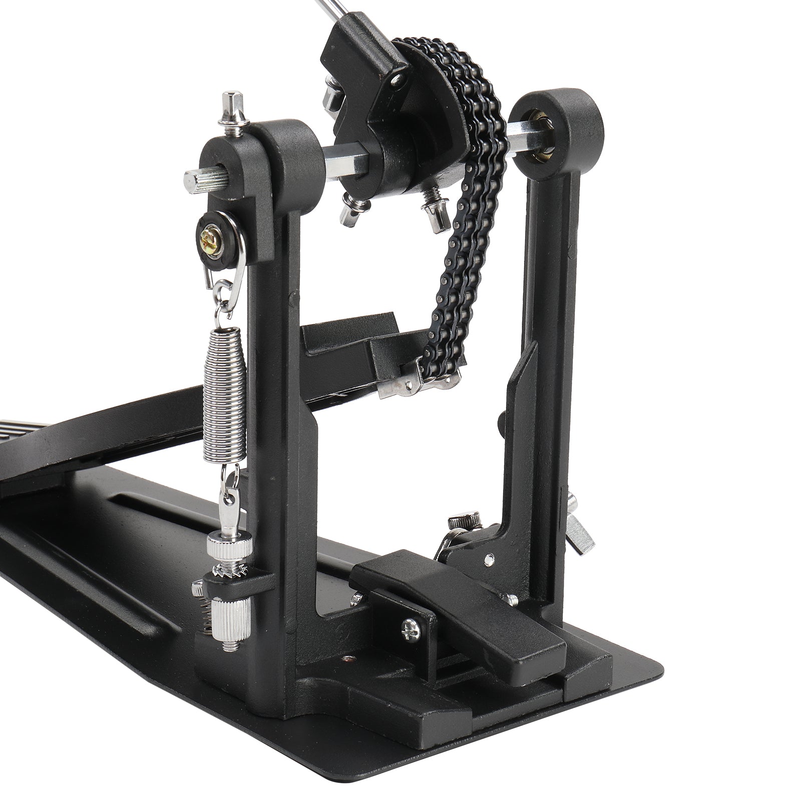 Szzzp Wool Felt Hammer Double Drum Pedal Professional Double Bass Drum Pedal Black