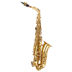Szzzp Stylish Mid-range Alto Drop E Lacquered Golden Saxophone Painted Golden Tube with Carve Patterns