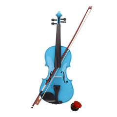 Szzzp 4/4 Acoustic Violin Case Bow Rosin - Blue