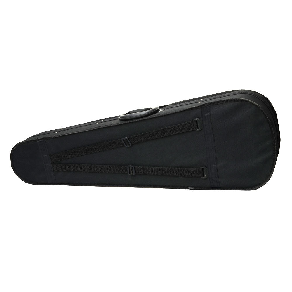Szzzp Durable Cloth Fluff Triangle Shape Case with Silver Gray Lining for 4/4 Violin Black