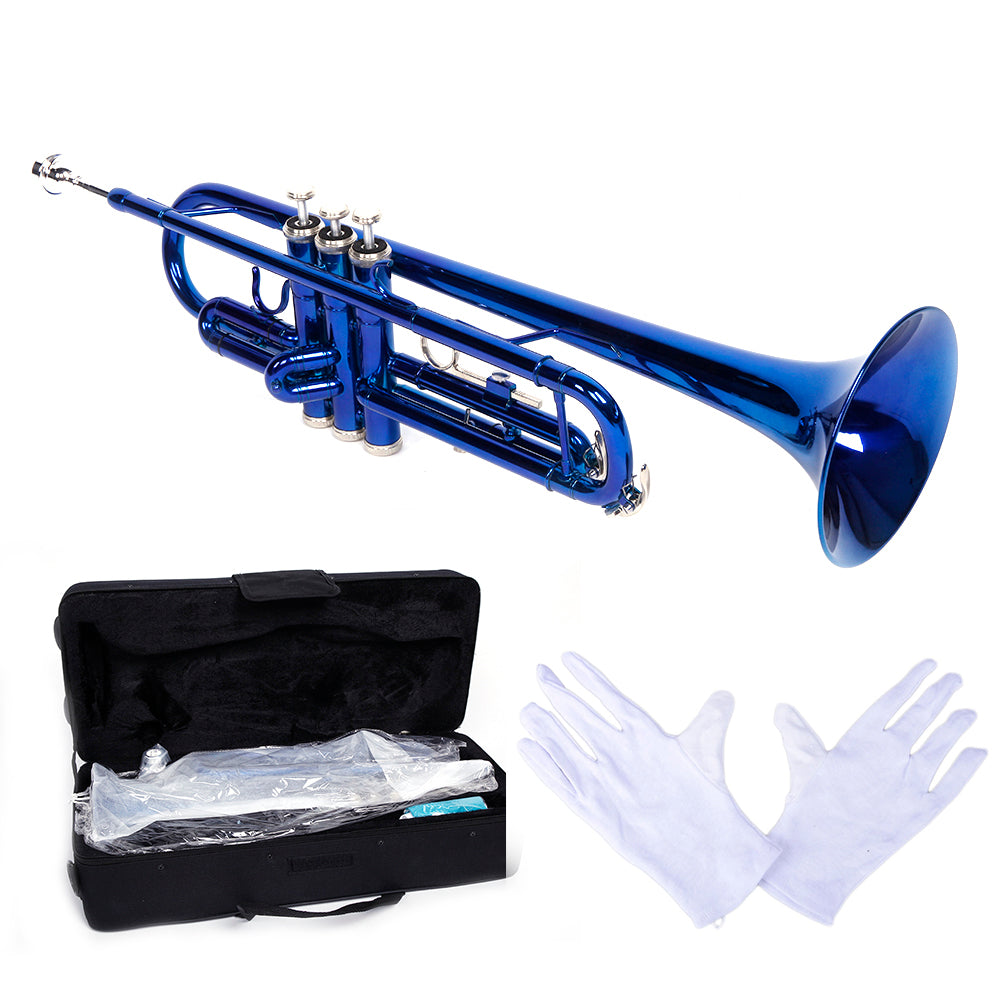 Szzzp Brass B Flat Trumpet Gloves Set Blue