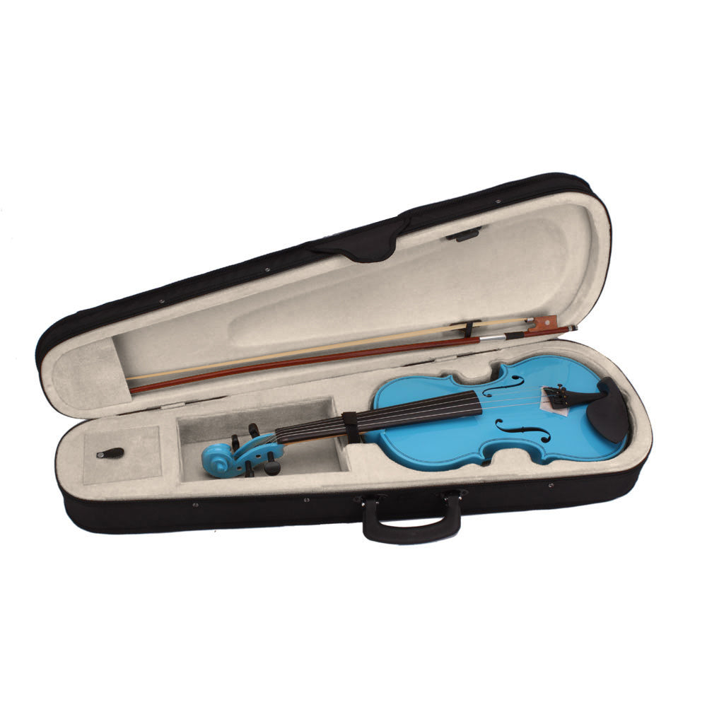 Szzzp 4/4 Acoustic Violin Case Bow Rosin - Blue