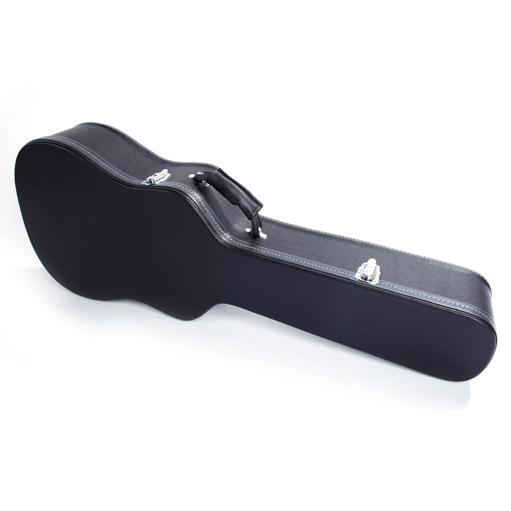 Szzzp 41" Folk Guitar Hardshell Carrying Case Fits Most Acoustic Guitars Microgroove Flat - Black