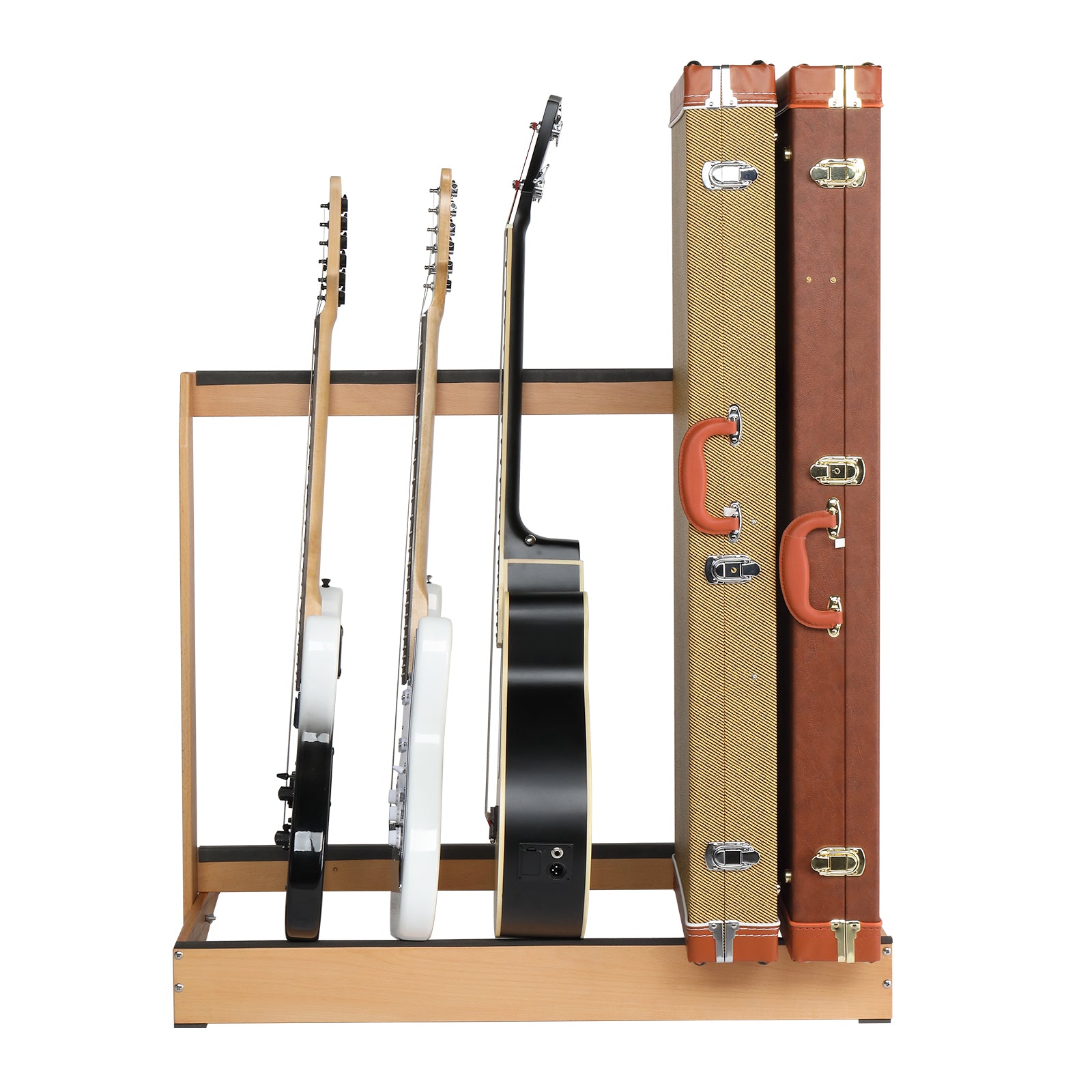 Szzzp Folding Hardwood Guitar Case Stand for Electric Guitar, Bass, or Acoustic Guitars Hard Case