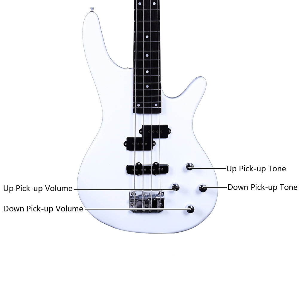 Szzzp Exquisite Stylish IB Bass with Power Line and Wrench Tool - White