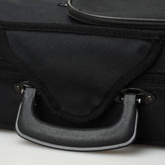 Szzzp Durable Cloth Fluff Triangle Shape Case with Beige Lining for 4/4 Violin Black