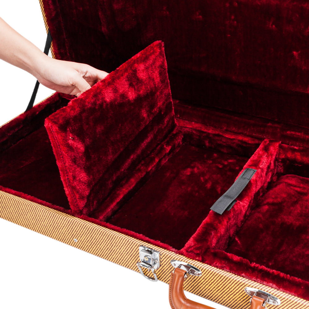 Szzzp High Grade Electric Guitar Square Hard Case for GST GTL 170 SG and Burning fire Style Flat - Yellow