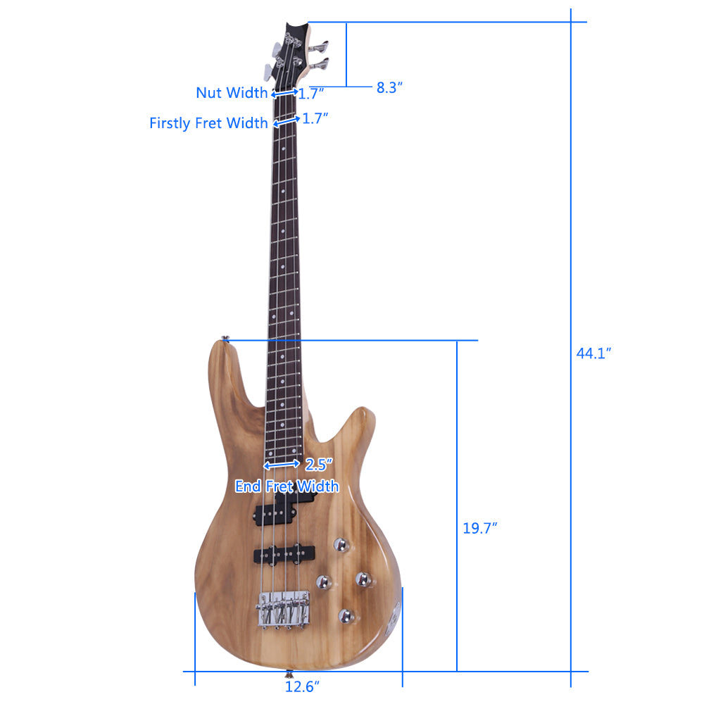 Szzzp Exquisite Stylish IB Bass with Power Line and Wrench Tool - Burlywood