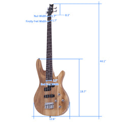 Szzzp Exquisite Stylish IB Bass with Power Line and Wrench Tool - Burlywood