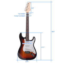 Szzzp Rosewood Fingerboard Electric Guitar - Sunset