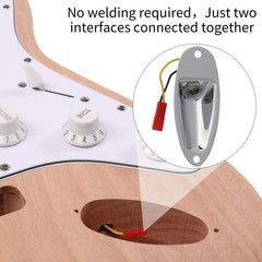 Szzzp DIY 6 String ST Style Electric Guitar Kits with Mahogany Body, Maple Neck and Accessories