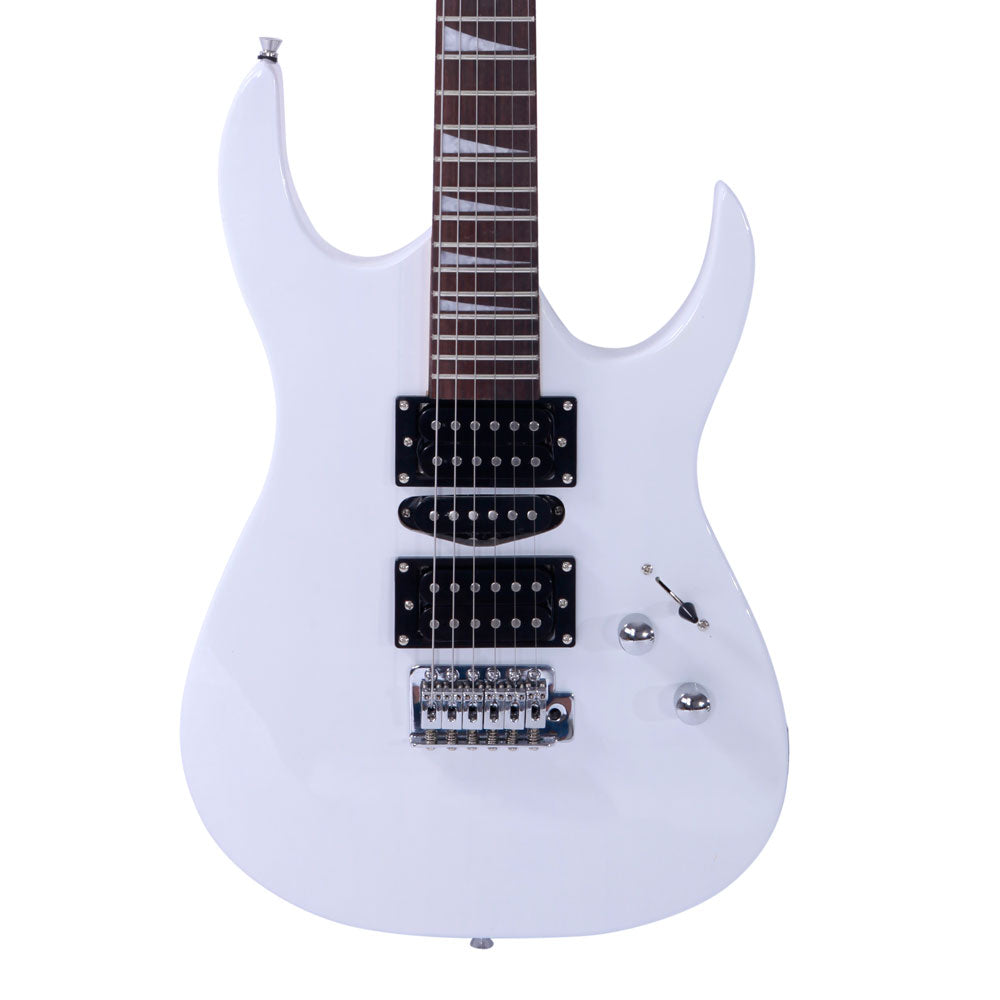 Szzzp Novice Entry Level 170 Electric Guitar HSH Pickup Bag Strap Paddle Rocker Cable Wrench Tool - White