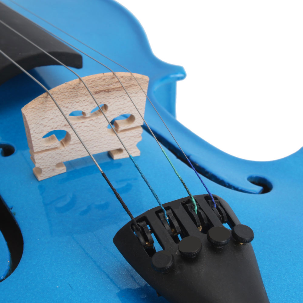 Szzzp 4/4 Acoustic Violin Case Bow Rosin Dark Blue