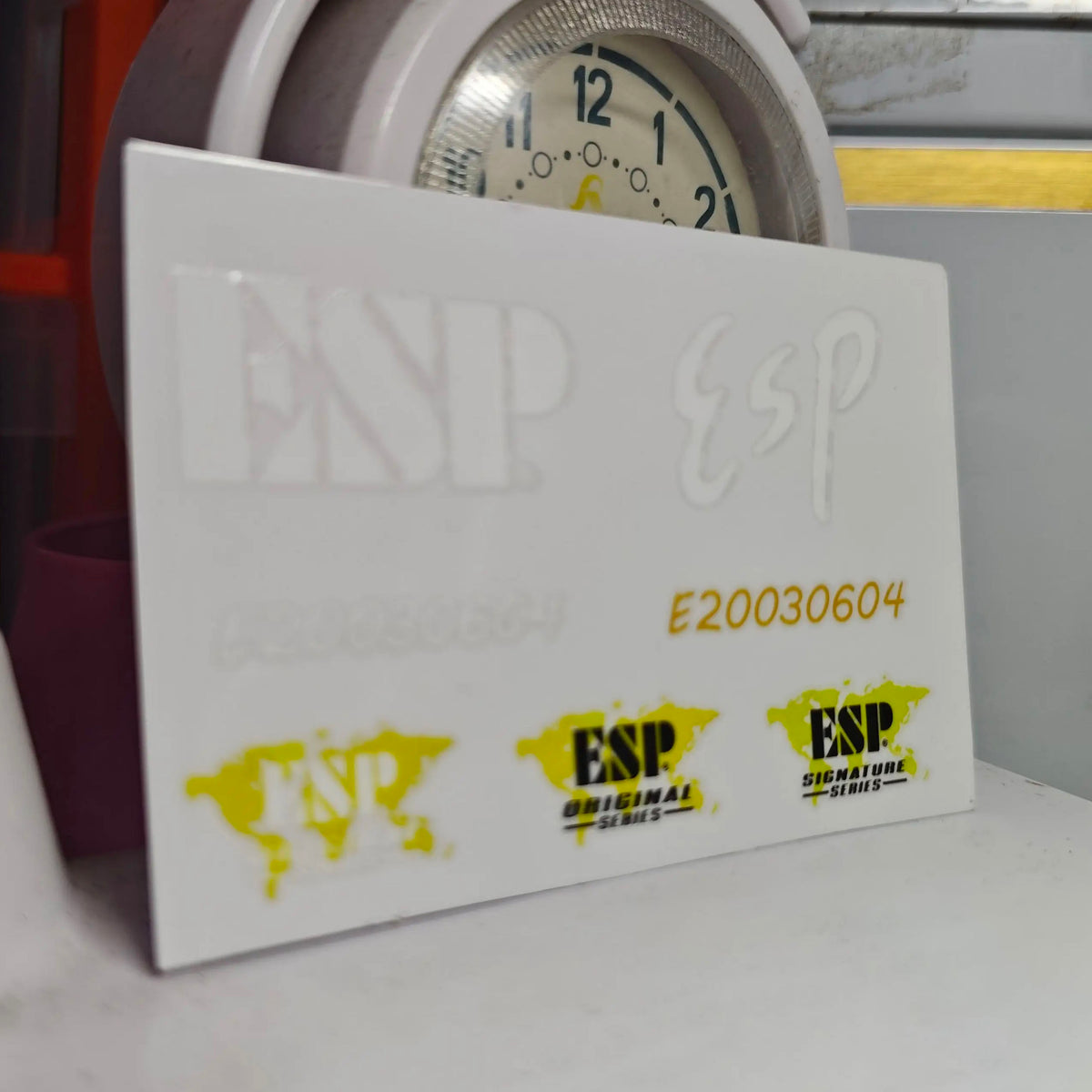 ESP Guitar Head Logo Water Transfer Tearable Film UV Stickers - Map