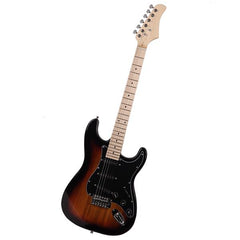 No logo ST Stylish Electric Guitar with Black Pickguard Golden