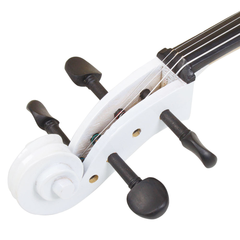 Szzzp 4/4 Wood Cello Bag Bow Rosin Bridge - White