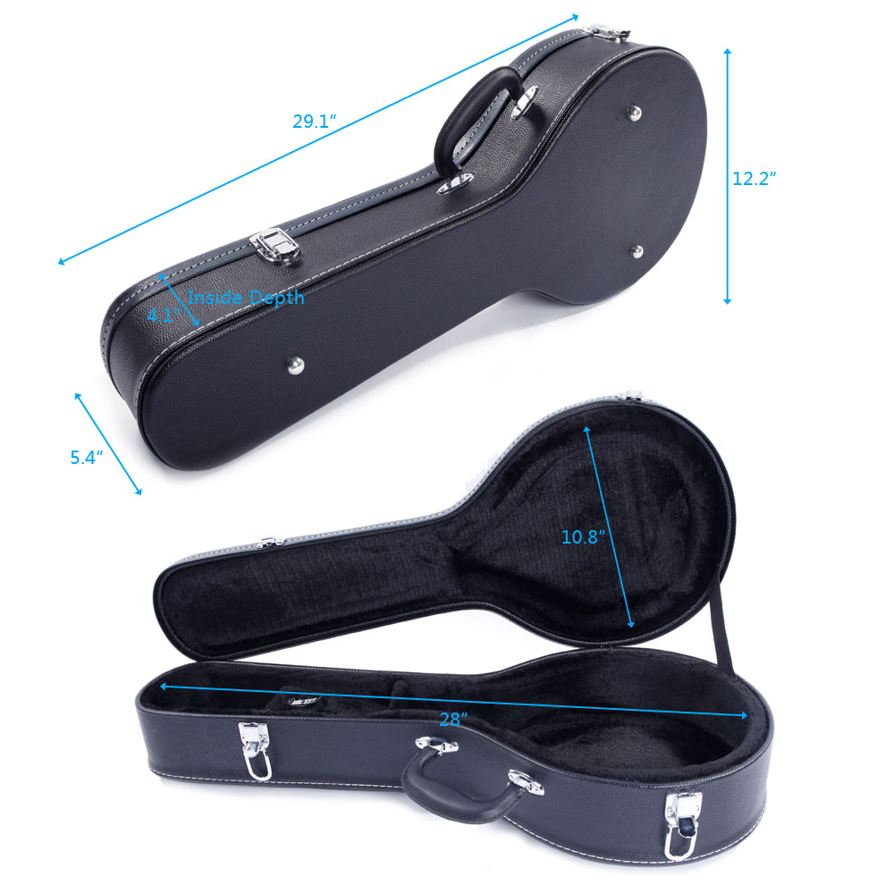 Szzzp Full Size 4/4 Bunnel Edge Electric Silent Violin with Case Bow Rosin Headphone Connecting Line Black