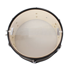 Szzzp 14 x 5.5 inches Professional Marching Snare Drum & Drum Stick & Strap & Wrench Kit Black