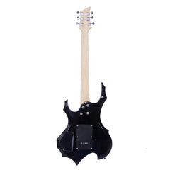 Szzzp Novice Flame Shaped Electric Guitar HSH Pickup Bag Strap Paddle Rocker Cable Wrench Tool - Sunset