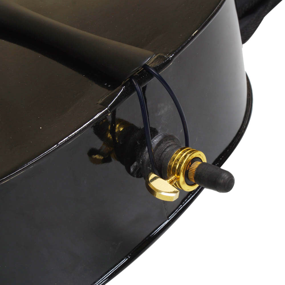 Szzzp 4/4 Wood Cello Bag Bow Rosin Bridge Black