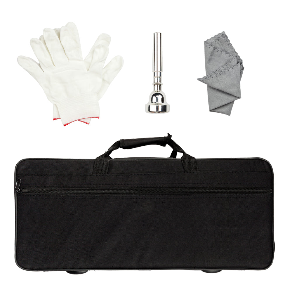 Szzzp Drop B Tone Adjustable Trumpet Gloves Set Plaint Golden