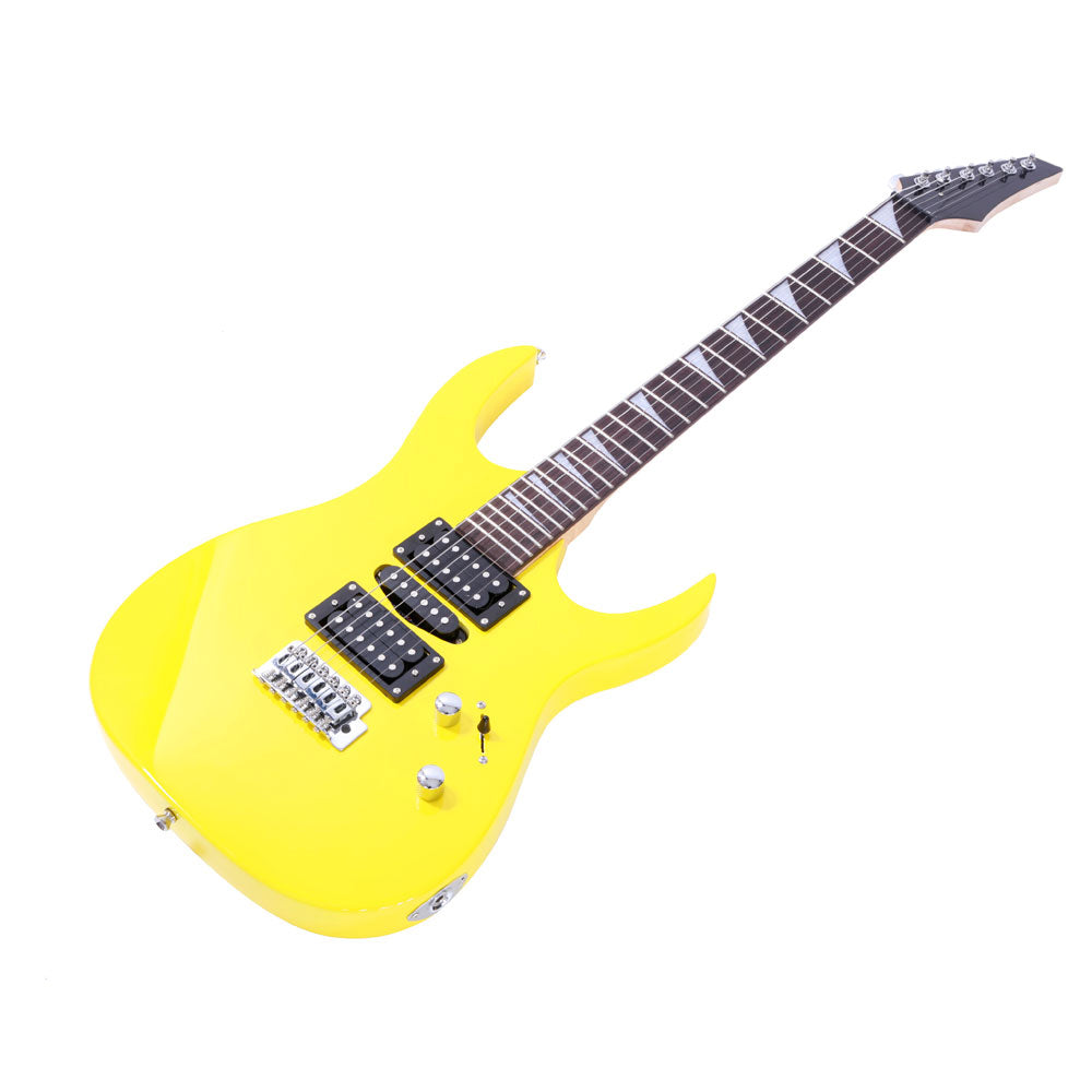 Szzzp Novice Entry Level 170 Electric Guitar HSH Pickup Bag Strap Paddle Rocker Cable Wrench Tool - Yellow