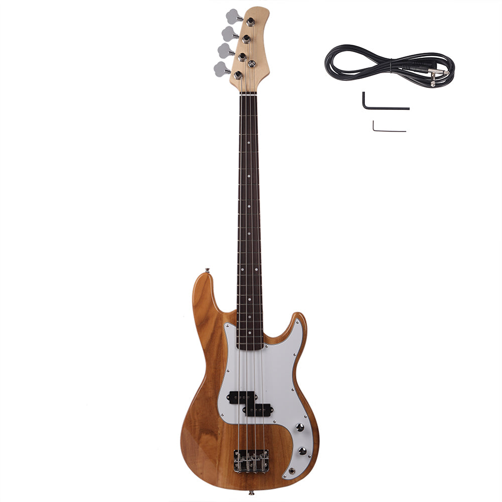 Szzzp Exquisite Burning Fire Style Electric Bass Guitar - Burly Wood