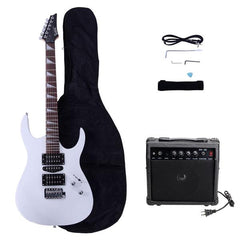No logo 170 Model With 20W Electric Guitar Pickup Hsh Pickup Guitar   Stereo   Bag   Harness   Picks   Rocker   Connector     Wrench Tool White