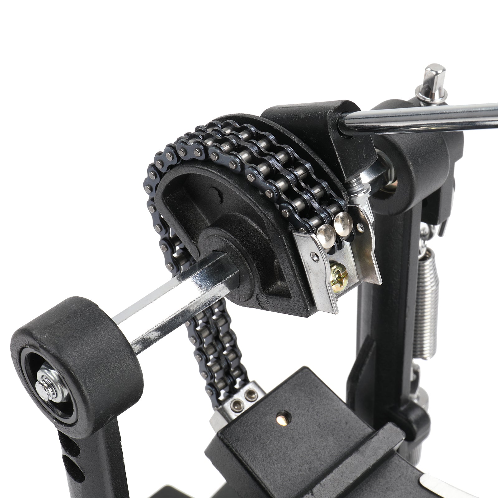 Szzzp Wool Felt Hammer Double Drum Pedal Professional Double Bass Drum Pedal Black