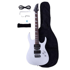 No logo 170 Model With 20W Electric Guitar Pickup Hsh Pickup Guitar   Stereo   Bag   Harness   Picks   Rocker   Connector     Wrench Tool White