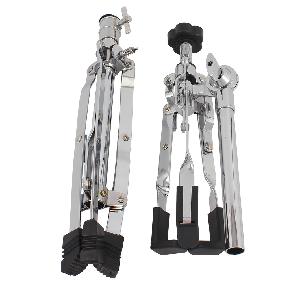 Szzzp Chrome Plated Dumb Snare Drum Stand Tripod Silver