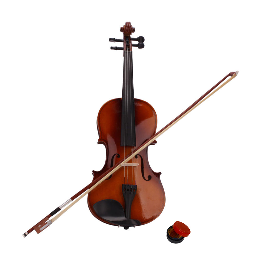 Szzzp 4/4 Acoustic Violin Case Bow Rosin Natural