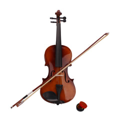 Szzzp 4/4 Acoustic Violin Case Bow Rosin Natural