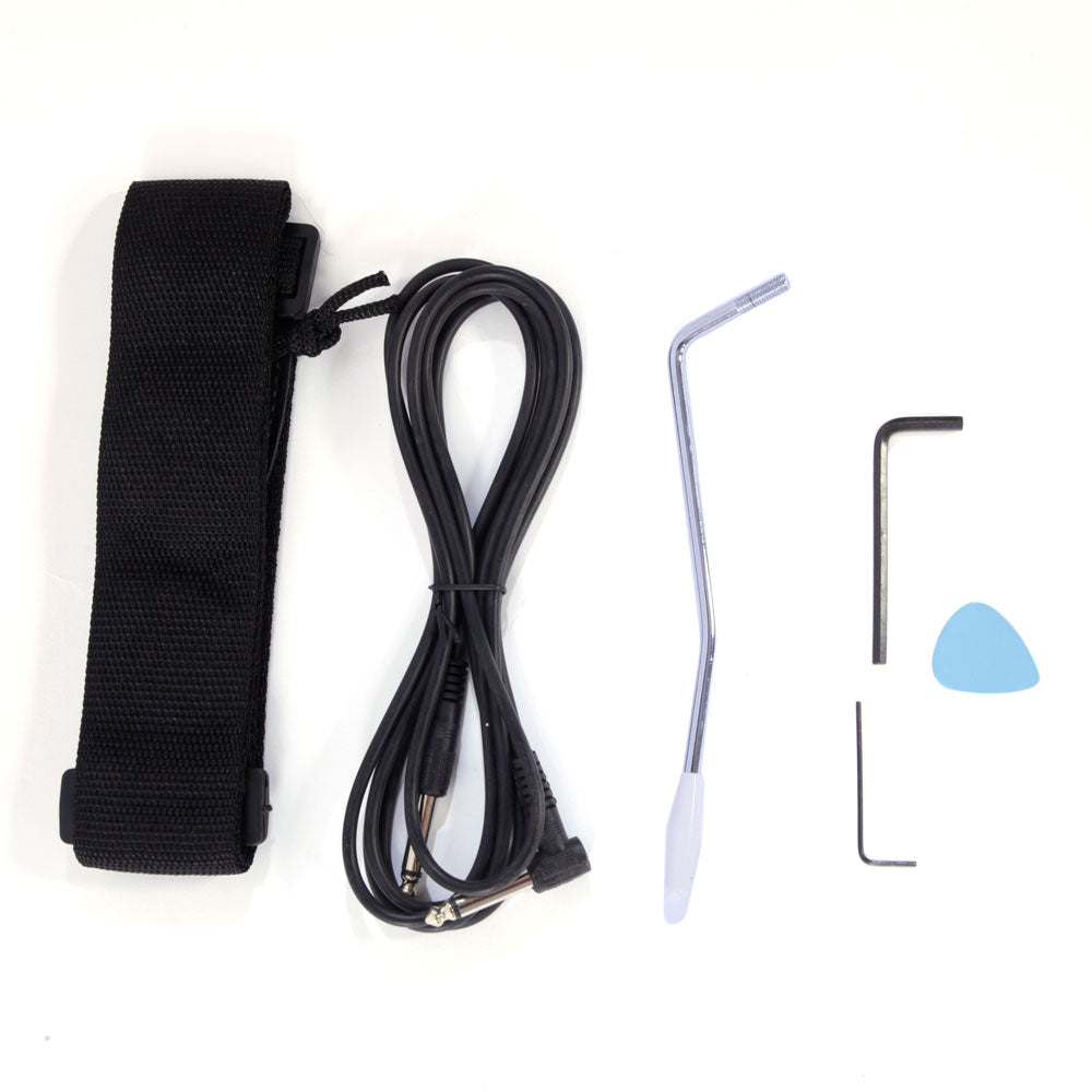 Szzzp Novice Flame Shaped Electric Guitar HSH Pickup Bag Strap Paddle Rocker Cable Wrench Tool - Sunset