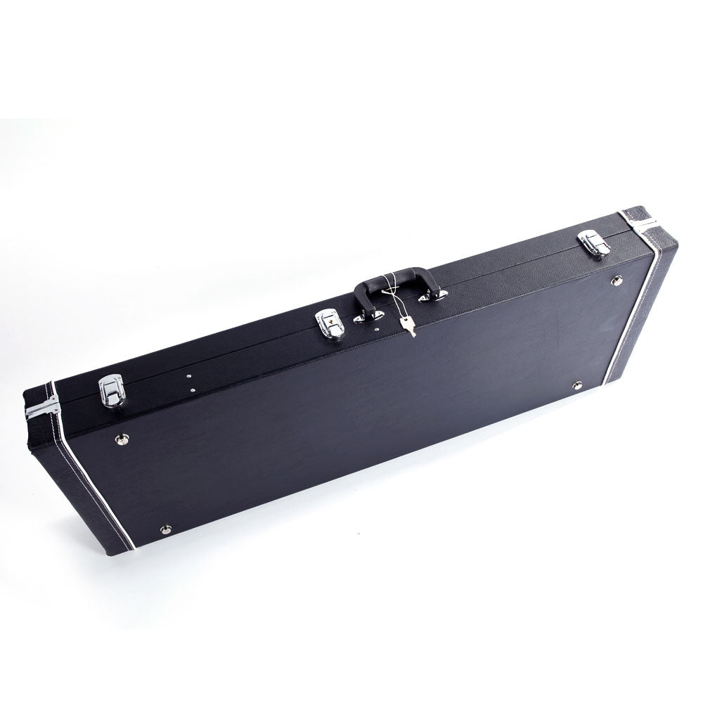Szzzp ST High Grade Electric Guitar Square Hard Case Microgroove Flat - Black