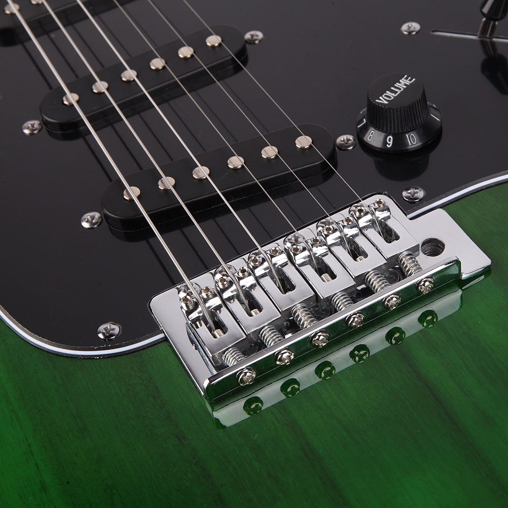 Szzzp ST Stylish Green Electric Guitar with Black Pickguard