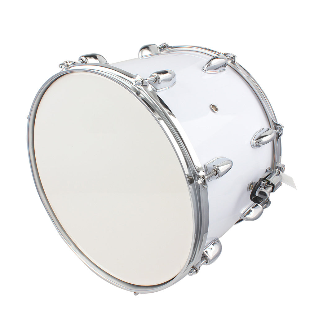 Szzzp 14 x10 inches Marching Drum Drumsticks Key Strap White